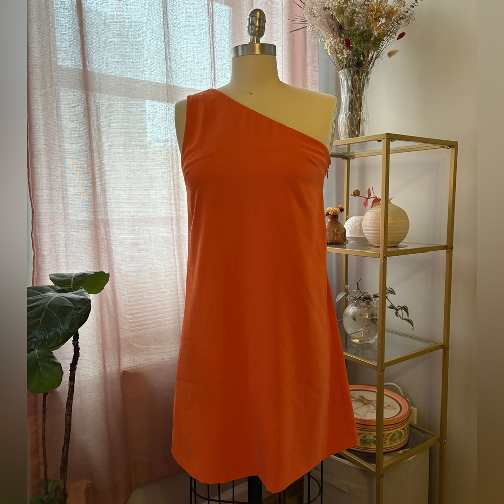 Alice + Olivia orange mini dress